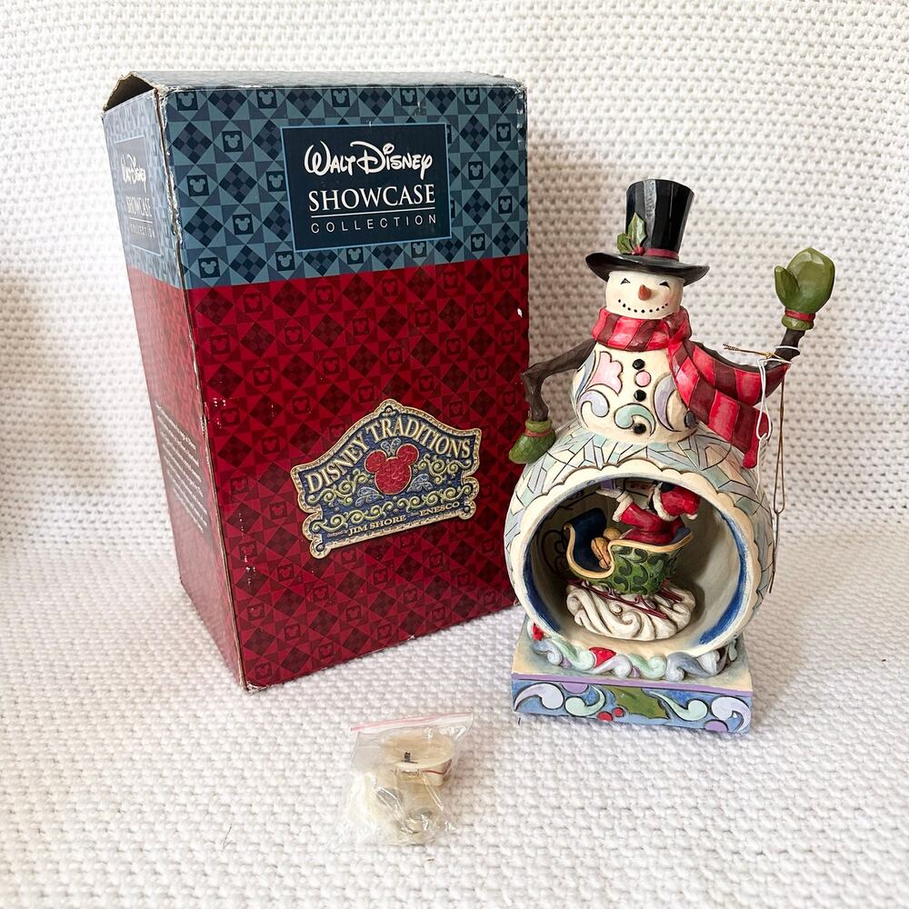 Jim Shore Disney 4013697 Snowman Mickey Musical Figurine Winter Wonderland New